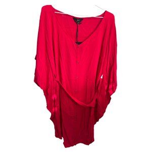 NWT BB Dakota Jack red full shirt dress size M